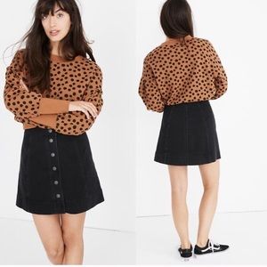 🌿 Madewell Black Snap Jean Skirt Size 4 🌿